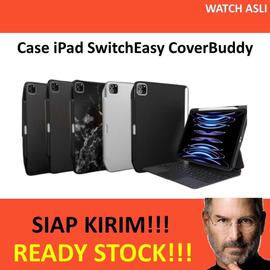 Case iPad Pro 11 12.9 M2 2022 Air 5 10.9 SwitchEasy CoverBuddy Casing