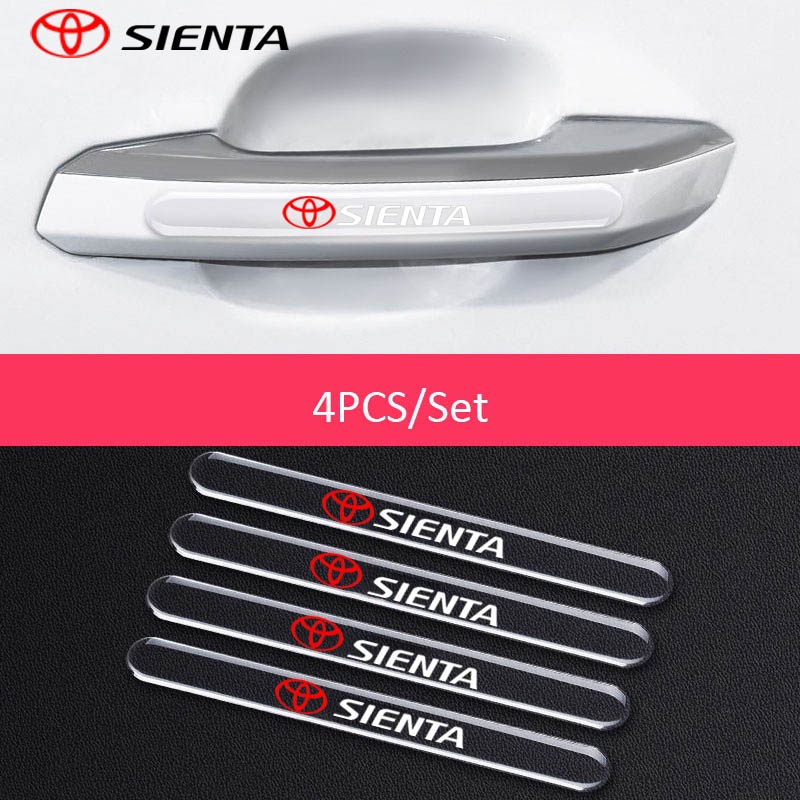 Toyota Sienta Door Handle Protection Mobil Inner Door Bowl Transparan anti Gores Stiker GR Sport Pelindung Pintu Aksesoris anti Tabrak