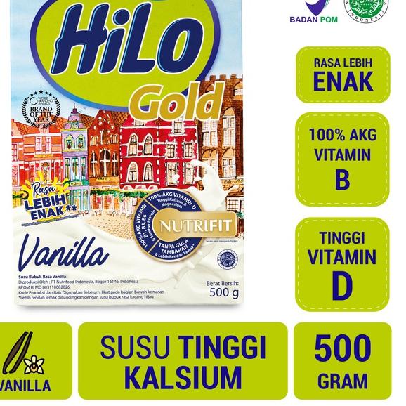 

♨ Hilo Gold Vanilla 500 gram - Susu Tinggi Kalsium Rendah Lemak ☇