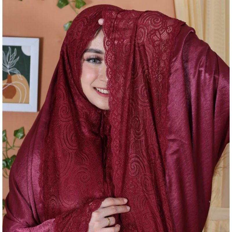 Mukenalacejumbo//Mukena santorini renda