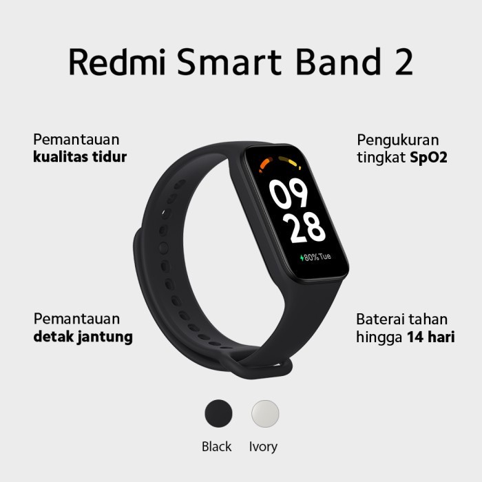 XIAOMI REDMI SMART BAND 2 AP RED MI SMART WATCH 2AP GARANSI RESMI