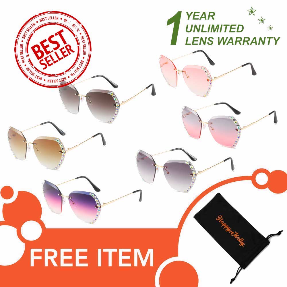 Kacamata UV400 - Anti Radiasi - Sunglasses Wanita Korea - HM8158 ( Group ) FREE Sarung