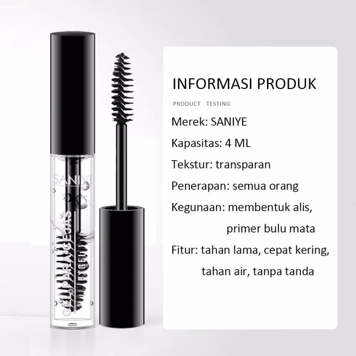 [100%ORIGINAL] SANIYE Eyebrow Gel Fixer &amp; Maskara Transparan Tahan Lama Alis Makeup M310