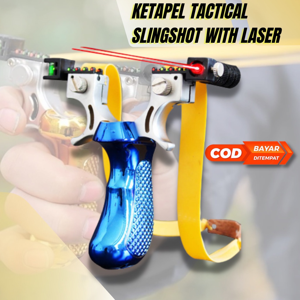 KETAPEL SLINGSHOT LASER IKAN BURUNG BESI