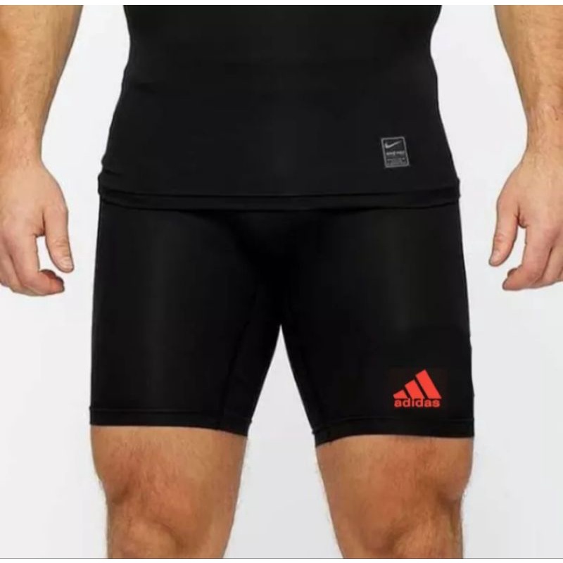 Celana Baselayer Pria Logo Merah/Celana Renang Pria/Celana Pendek/Celana Olahraga Pria/Celana Gym Dl