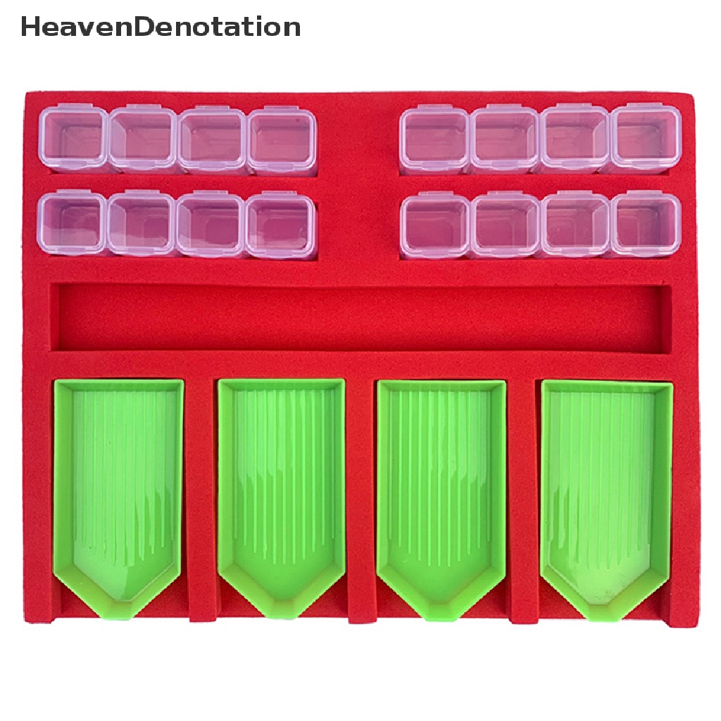 [HeavenDenotation] Multi-fungsi Diamond Paing Tray Holder DIY Diamond Bordir Alat Penyimpanan Nampan Bor Pena Organizer Kotak Penyimpanan DIY Craft HDV