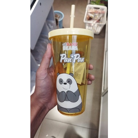 Miniso X We Bare Bears Collection Tumbler with Straw - Panda 600ml
