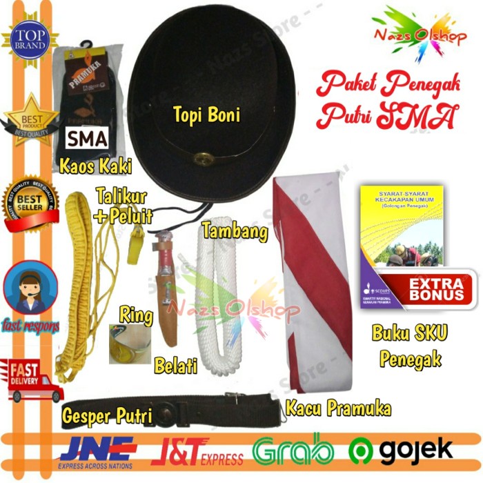 Paket Atribut Perlengkapan Pramuka Penegak Putri Tingkat SMA