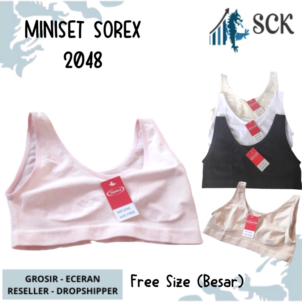 MINISET SOREX 2048 Polos / BH SOREX Original / Pakaian Dalam Wanita BH - sckmenwear GROSIR