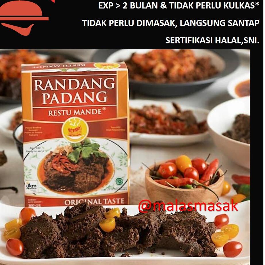 

✨New✨ Rendang Padang Asli Daging Basah/Kering Restu Mande. Bukan Frozen Food, Halal, SNI, BPOM* 