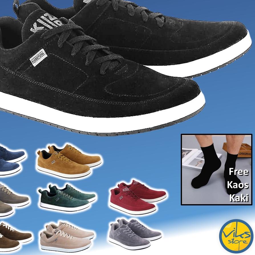 ✭ Sepatu Sneakers Pria Cowok Tali Style Casual Distro Kuzatura Original Bahan Suede Lokal Premium El