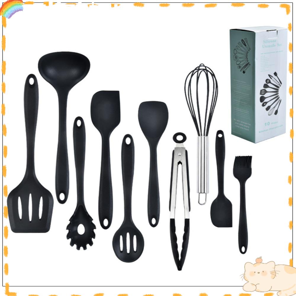 Solighter Set Peralatan Masak Ladle Anti Lengket Bahan Silikon