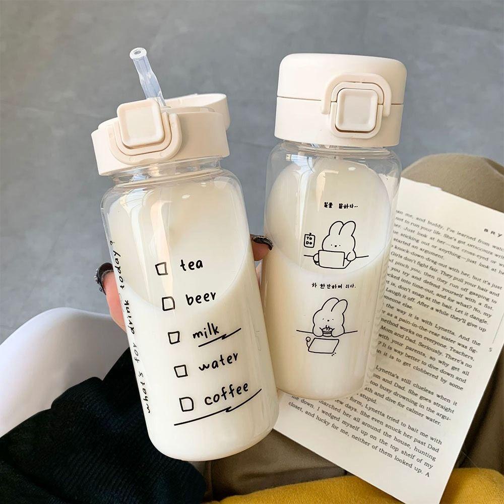 R-FLOWER Botol Air Minum Portable Lucu Kartun Anti Bocor Perlengkapan Minum