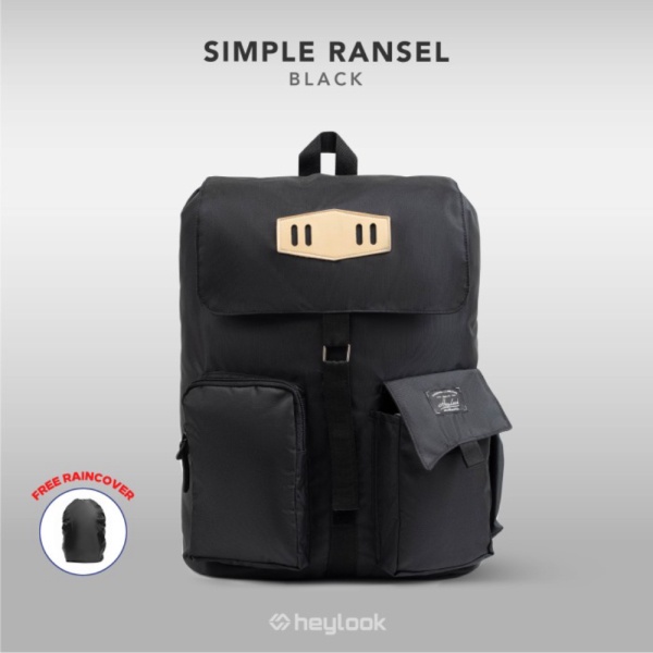 Dijual TAS RANSEL WANITA BACKPACK SIMPLE RANSEL TAS PUNGGUNG LAPTOP WANITA - RANSEL BLACK Limited