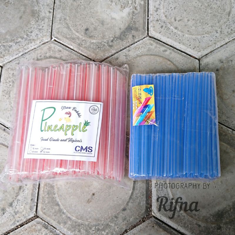 Ready Sedotan Boba Sedotan Salur Bening  8mm 12mm Sedotan serbaguna