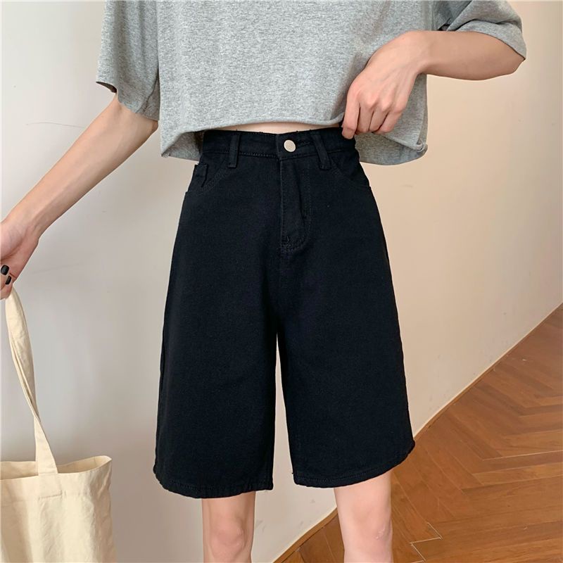 Hitam Shorts Jeans Pants | Celana Pendek Wanita Casual Korea Jumbo