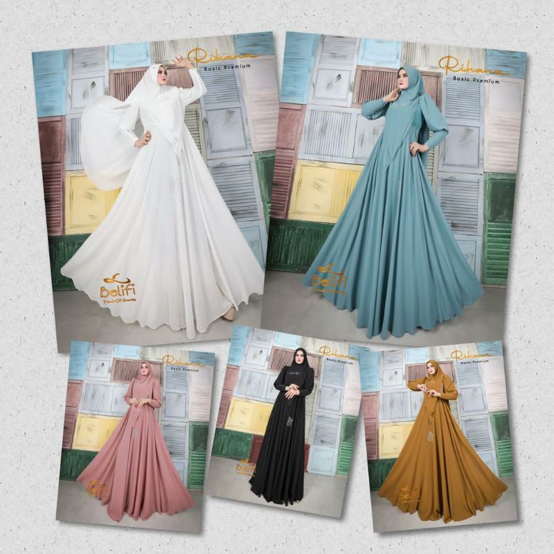 gamis rihana syari basic belifi