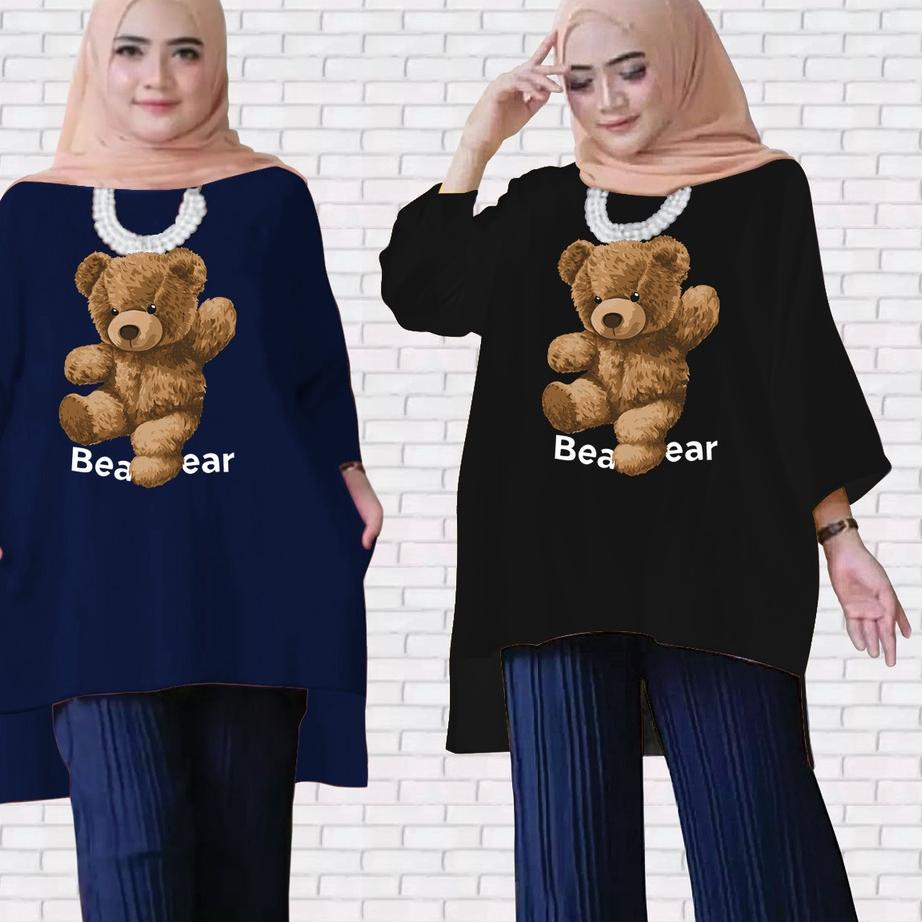 Terlaku TUNIK WANITA / TUNIK WANITA JUMBO / TUNIK WANITA TEARU 2020 KEKINIAN MOTIF TEDDY JUMBO2 ★fmh