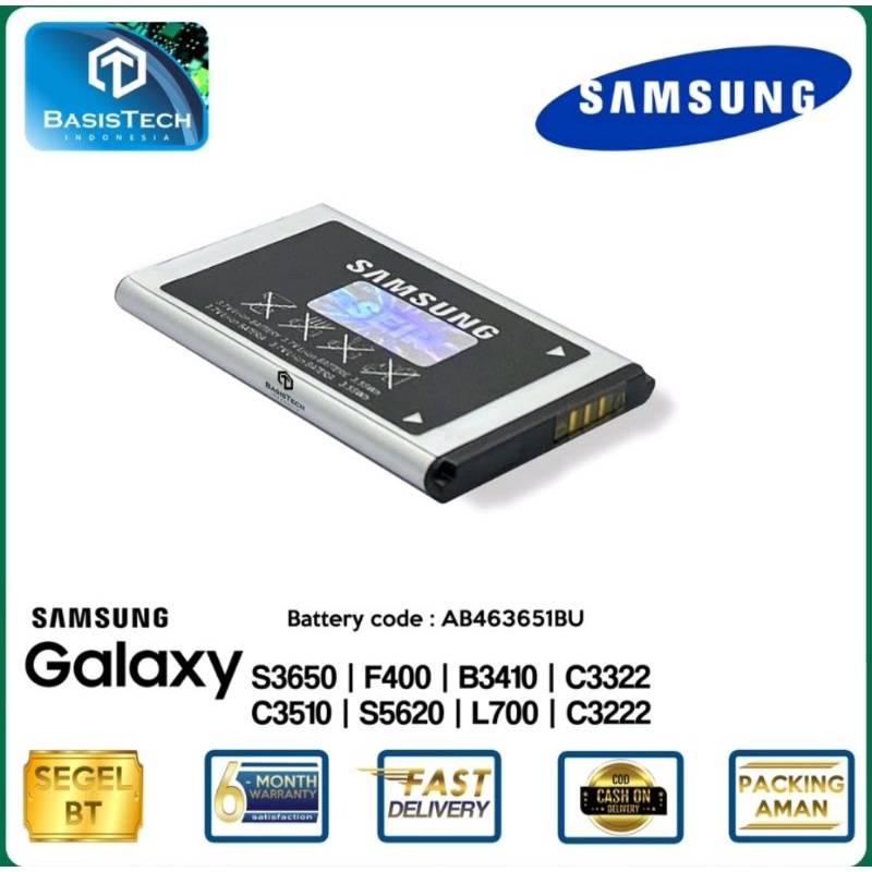 BATRE BATERAI SAMSUNG F400 S3650 B3410 C3510 C3322 S5620 L700 C3222 - AB463651BU - ORI