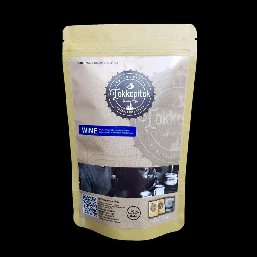

Tokkopitok 1000 Gram Kopi Arabika Puntang Wine Roasted Bean Singgle Origin