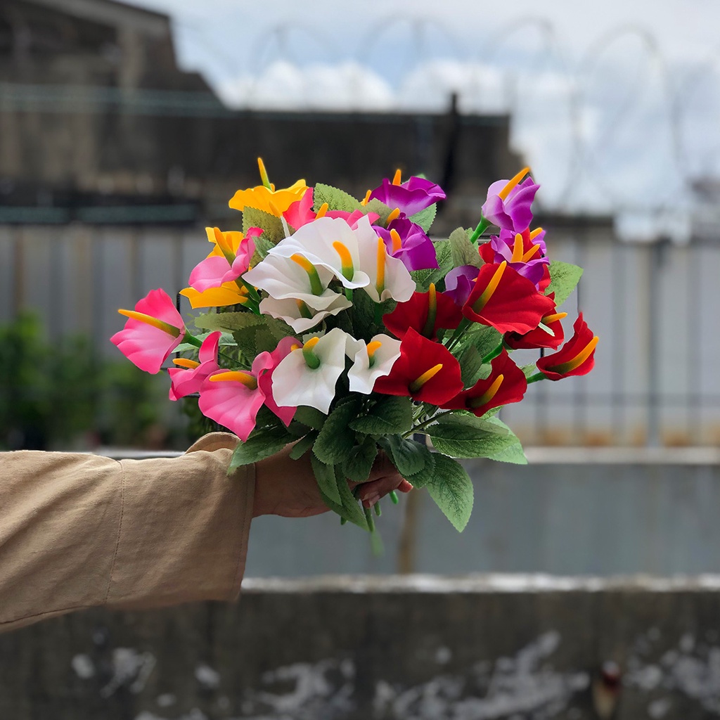 Bunga Hias Tangkai Buket Plastik Ornamen Pajangan Hiasan Dekorasi Ruangan Rumah Artificial Flower Satu7an PBP157