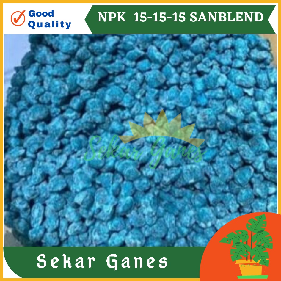 PUPUK SANBLEND NPK 151515 Kemasan 1kg 500gr Bentuk Butiran Compact