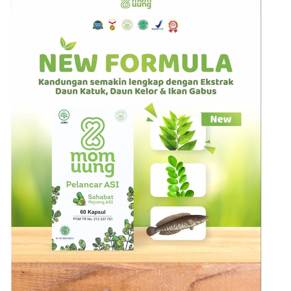 ✨TERBARU✨ MOM UUNG ASI Booster / Kelorcap MOM UUNG Herbal gas 