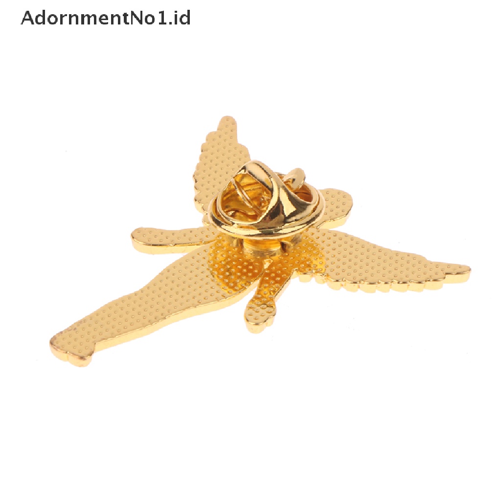 [AdornmentNo1] Enamel Pin Golden Angel Lencana Dekorasi Hiasan Desktop Lucu Musik Rock Perhiasan Teman Cowok Pacar Dewasa Anak Hadiah Patung Kebebasan Bros [ID]