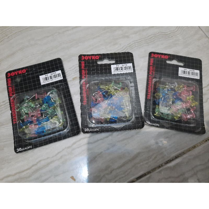 

Push Pin Joyko TR 30/Tancapan kertas Joyko Transparant TR 30