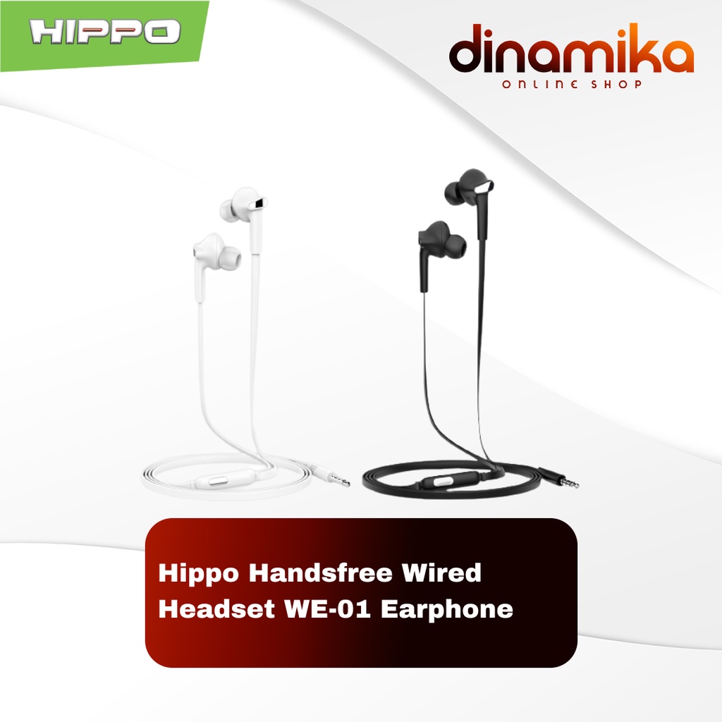 Hippo Earphone WE-01 Super Bass Jack 3.5mm Wired Handsfree Android Original Earbuds Headset