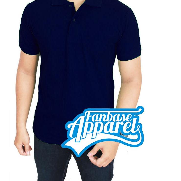 ( COD ) Polo Shirt Biru Dongker Navy / Poloshirt Polos / Baju Kerah / Kaos Berkerah / T-shirt Cowok Promo 