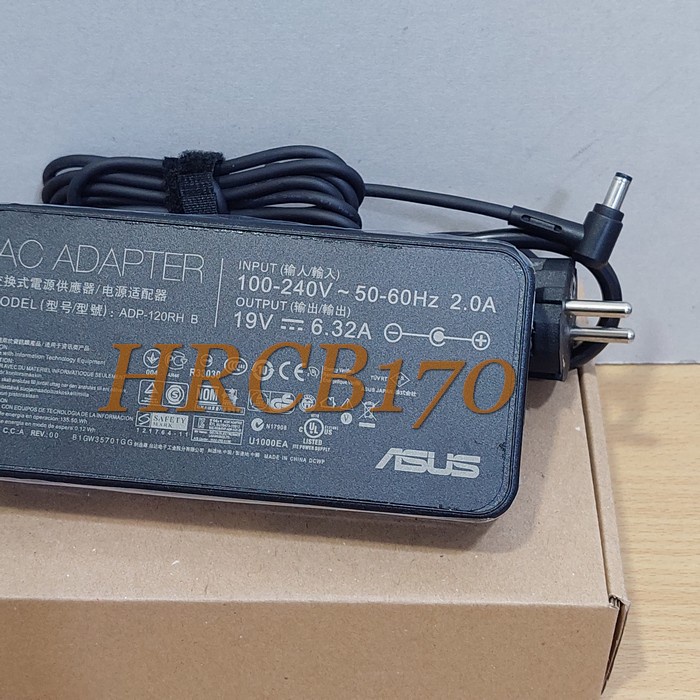 Adaptor Charger Laptop Asus 19V-6.32A 120W DC 5.5*2.5mm Kotak Squar -HRCB