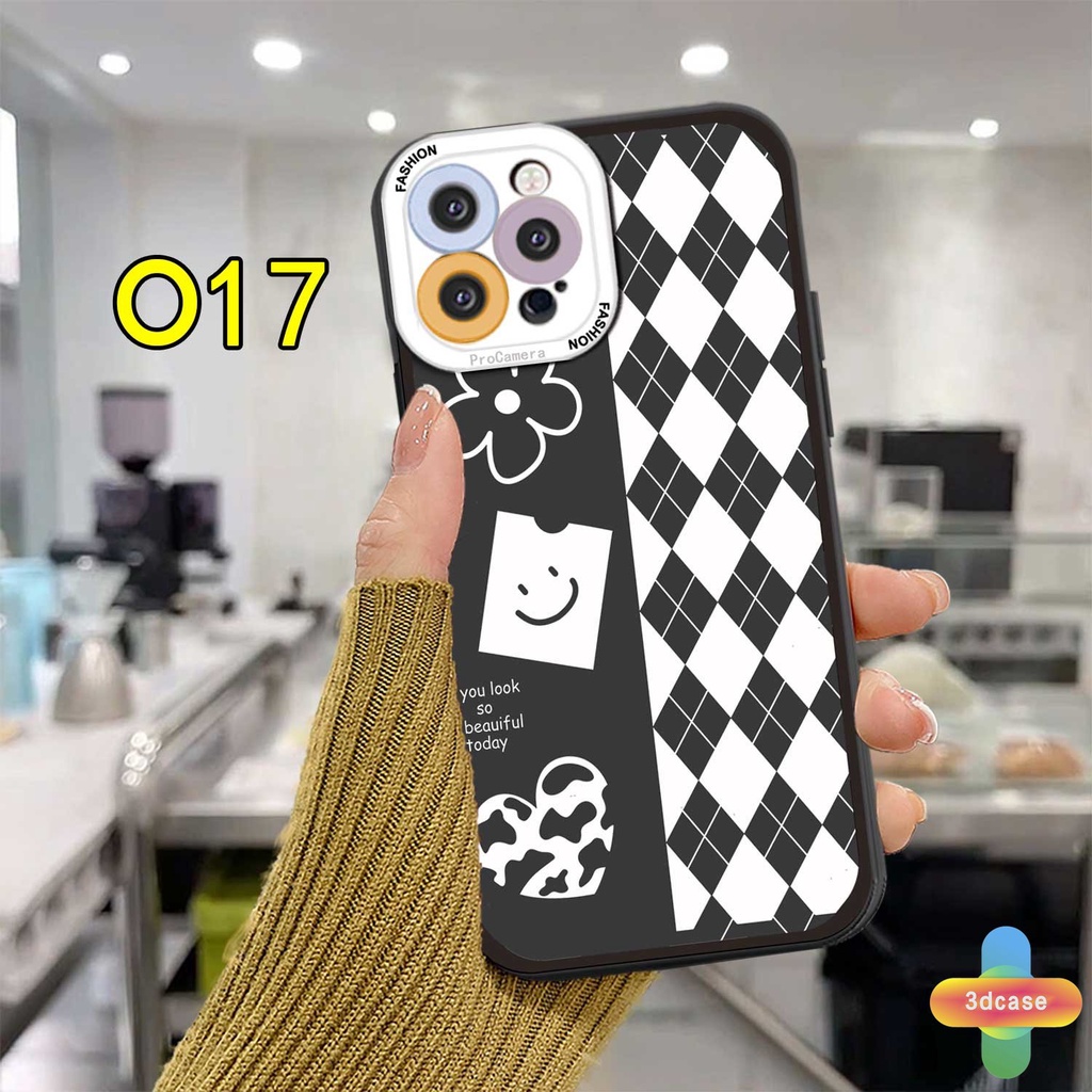 IPHONE Case Kompatibel For IPhone 11 12 13 PRO MAX 6 7 6S 8 Plus X XR XS MAX Se 2020 6SPlus 7Plus 6Plus 8Plus XSMAX papan Catur Diamond Grid Kartun Monster Kecil Lembut TPU Bergelombang Penutup Tepi