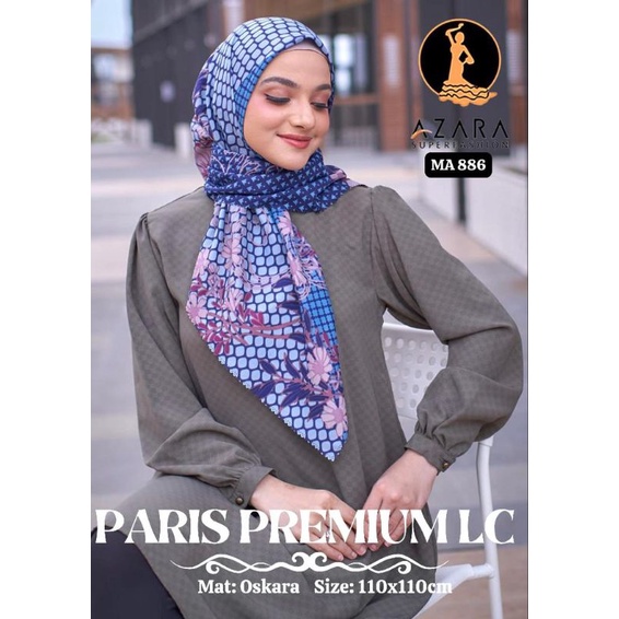 Hijab segiempat Paris Premium lc motif 4