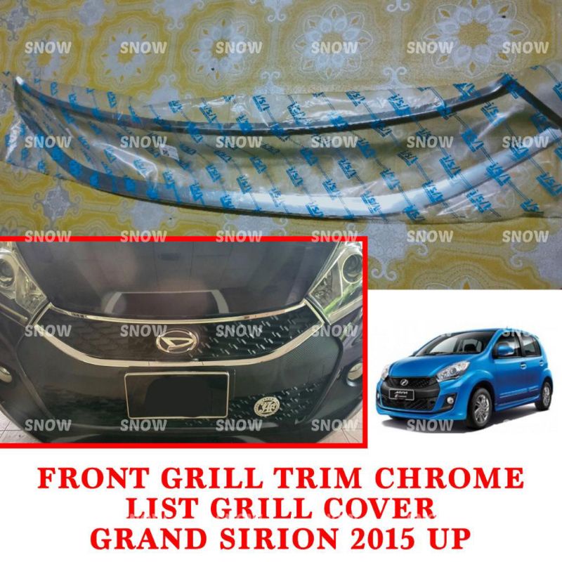 List Grill Bumper Depan Atas Grand All New Sirion 2015 Up Chrome