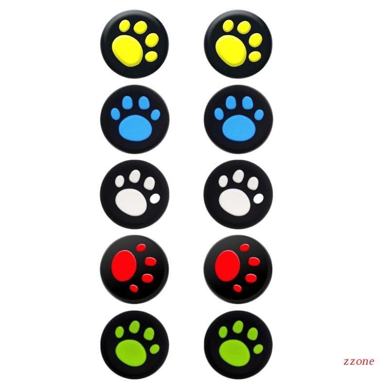 Zzz 5pasang Controller Game Cute Cat-Claw Thumb Grips Caps Tombol Silikon Soft Cover