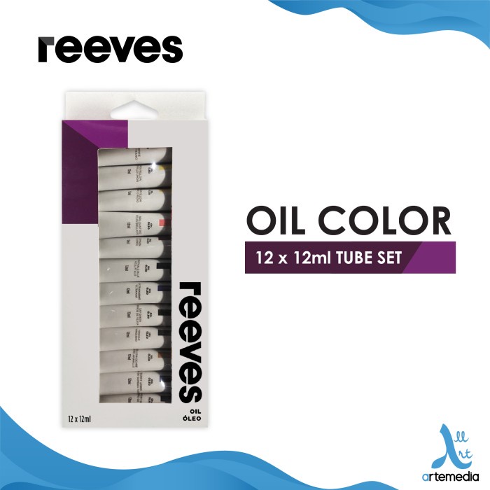 

Kolio Cat Minyak Reeves Oil Tube 12X12Ml Color Paint Set