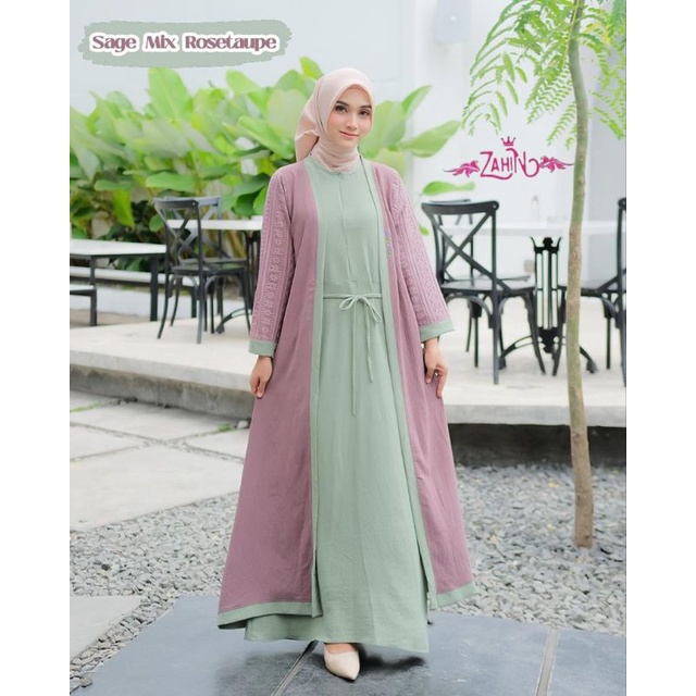 Abaya EMIRA SHIVA HAURA DRESS ZAHIN ORIGINAL Itycrepe premium TERBARU SELEBGRAM POLOS Busana Muslim Wanita Terbaru cardi cardigan rompi Long dress