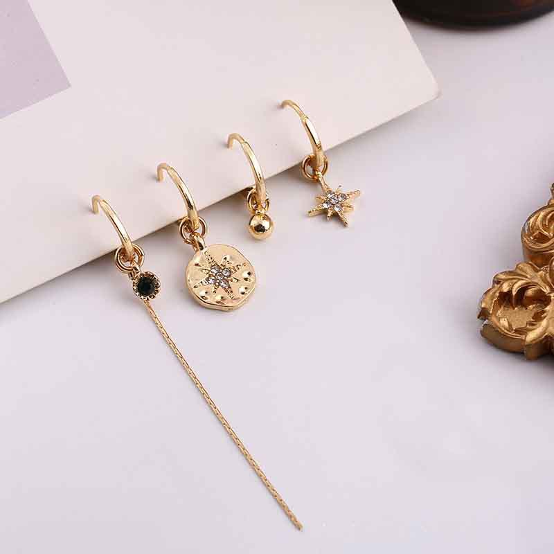 Set Perhiasan Anting Bentuk Bintang Element Gaya Korea Untuk Anak Perempuan