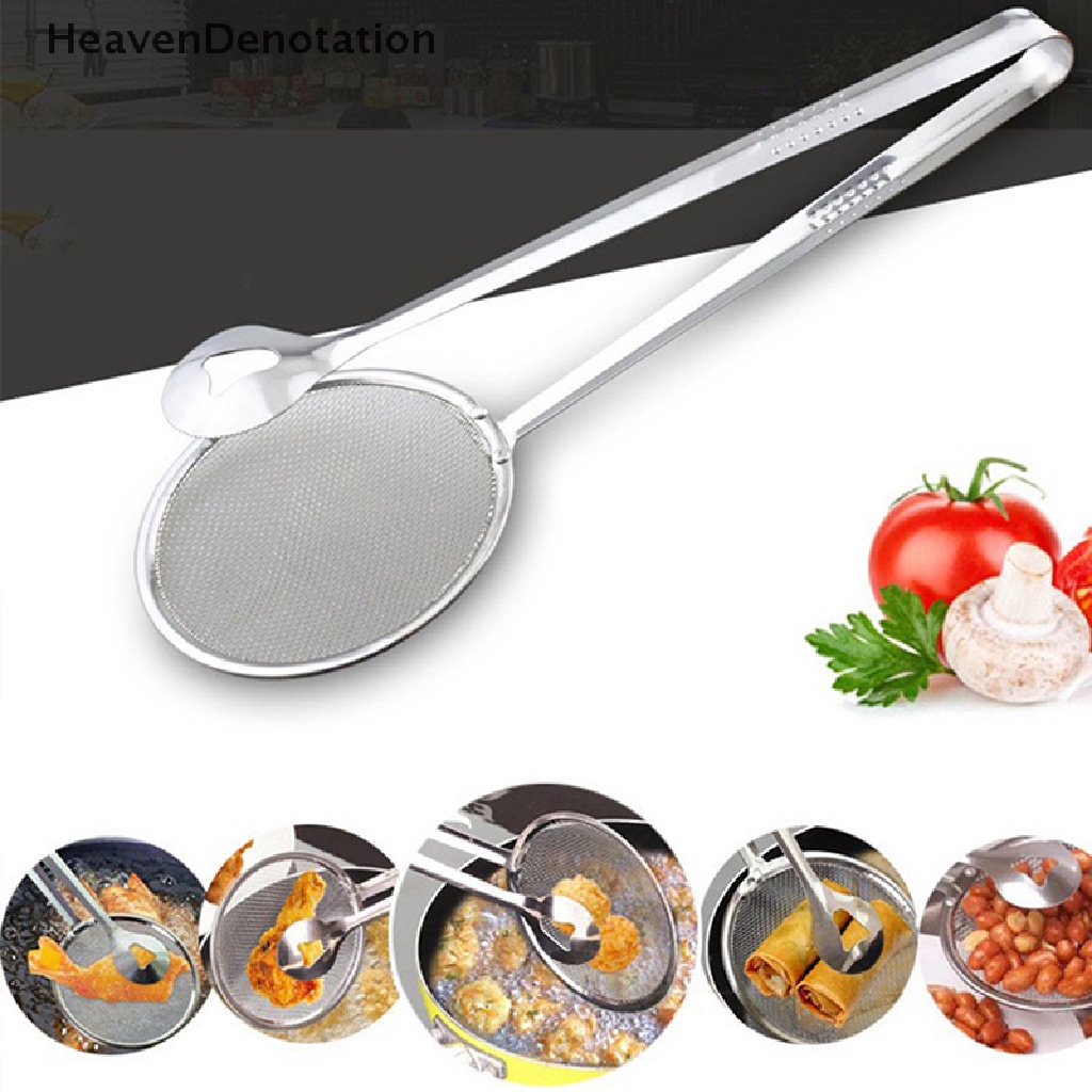 [HeavenDenotation] Saringan Stainless Steel Saringan Sendok Gorengan Minyak Strainer Klip HDV