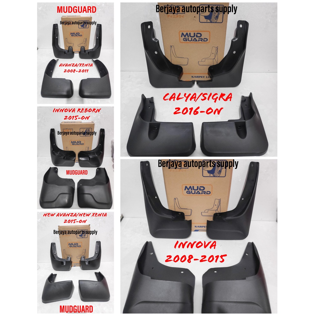 Mudguard Mobil Karpet Lumpur Avanza Innova Calya Xenia Kualitas Premium 1 set