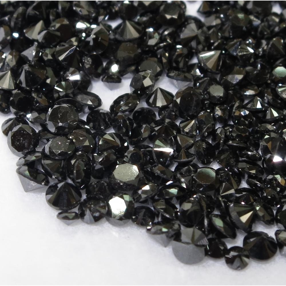 Natural Black Diamond Berlian Hitam Eropa ASLI ORIGINAL 100% Tabur 2mm GUGUR 20 Bukan Berlian Banjar