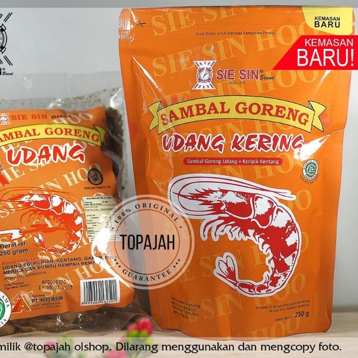 

♡ Keripik kentang Sambal goreng udang “SIE SIN” 250gr HALAL. ☞
