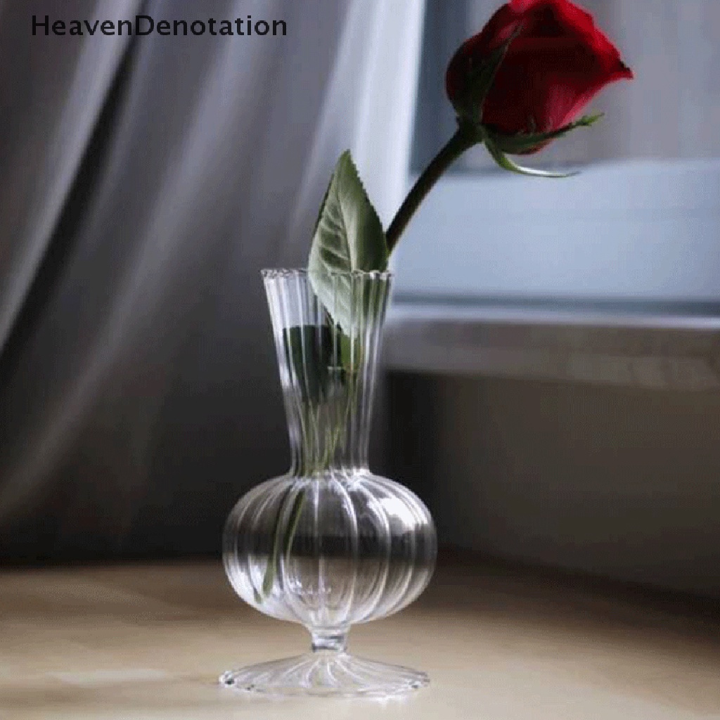 [HeavenDenotation] Transparent Flower Vase Glass Vase Ornaments Plants Container Holder HDV