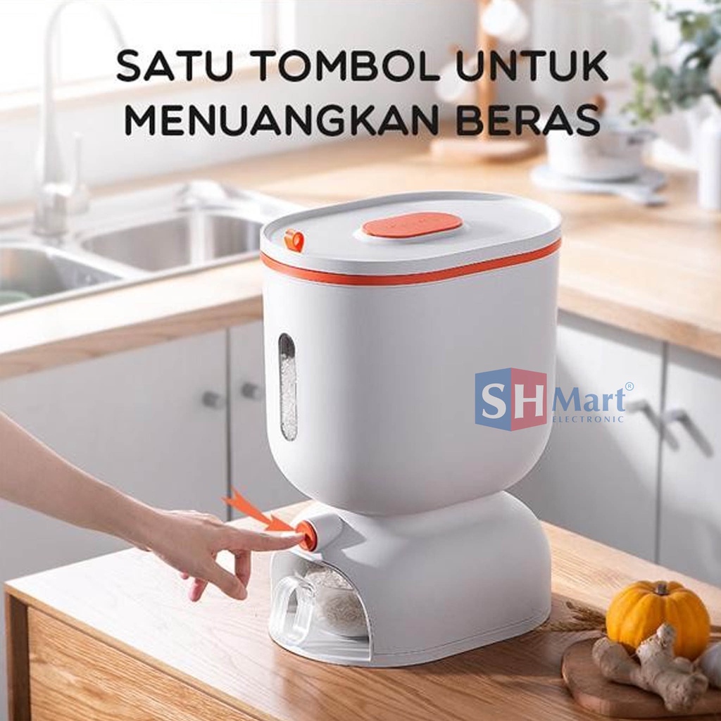 BONBOX DISPENSER BERAS RICE BOX KAPASITAS 10 KG BKE701 TEMPAT PENYIMPANAN BERAS