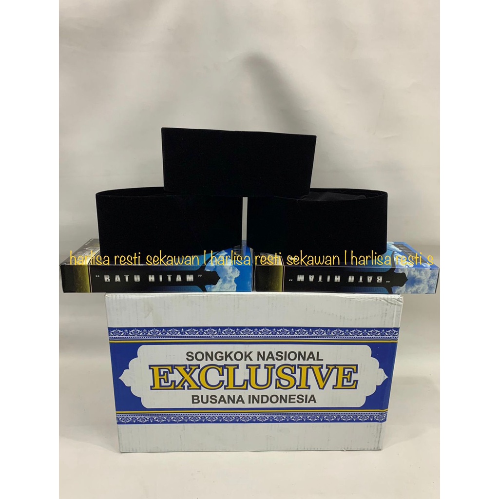 TERMURAH !!! KOPIAH NASIONAL BERKUALITAS PREMIUM PECI MOTIF HITAM POLOS AC SONGKOK UNTUK DEWASA DAN MEREK PECI BATU HITAM