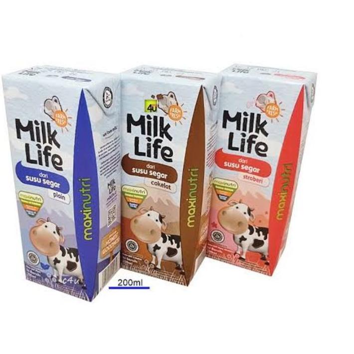 

☟ Susu Milk Life UHT 200ml (1dus = 24pc) ✬