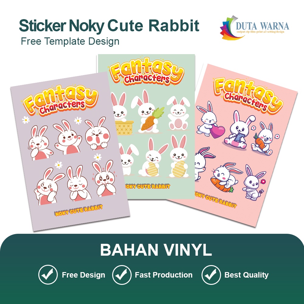 

STIKER KARTUN LUCU MOTIF KARTUN / STIKER NOKKY RABBIT LUCU ANTI AIR