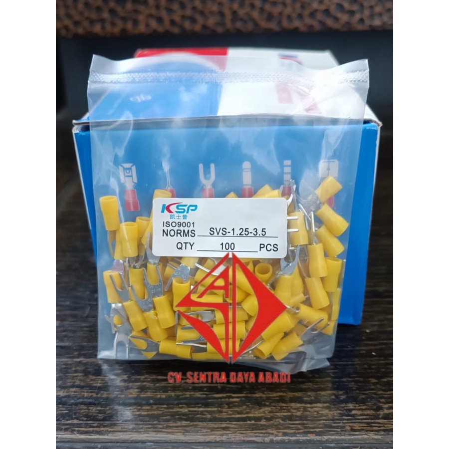 Skun Y Kuning Kabel Skun Garpu 1.25-3.5 skun kabel ksp SVS1.2-3.5