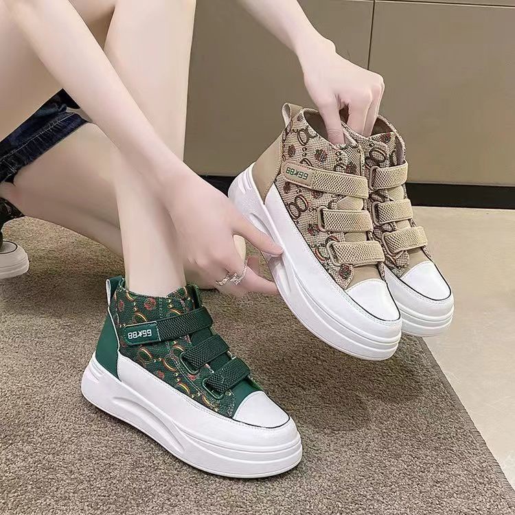 Free Box Sepatu NS580 sepatu sneakers wanita import termurah sepatu high knee wanita sneakers  kanvas